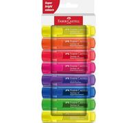 Faber-Castell Surligneur Textliner 46 – étui 8, couleurs néon, pointe biseautée longue durée, 1–5 mm