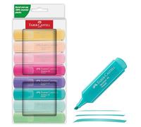 Faber-Castell Surligneur Textliner 46 Pastel — étui de 8, pointe biseautée 1–5 mm, rechargeable