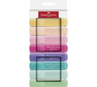 Faber-Castell Surligneur Textliner 46 Pastel — étui de 8, pointe biseautée 1–5 mm, rechargeable