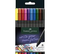 FABER-CASTELL - Lot Grip Finepen, 10 feutres fins, 0,4 mm
