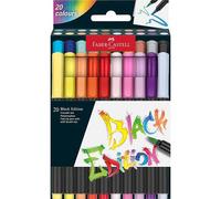 Faber-Castell Feutres pinceaux Black Edition Lot de 20