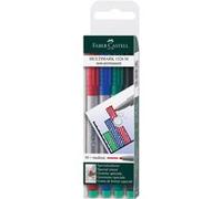 Faber-Castell Marqueur MULTIMARK M non permanent – étui de 4