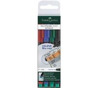 FABER-CASTELL Marqueur permanent MULTIMARK F, étui de 4 G