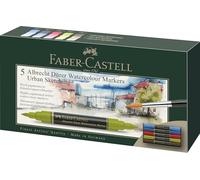 Faber-Castell - Marqueurs aquarellables Albrecht Dürer, croquis urbains | Crayons d'artiste hautement pigmentés avec pointe pinceau et pointe fibre pour une application uniforme et précise