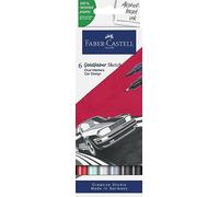 Faber-Castell Marqueurs Goldfaber Sketch – à alcool, pointe Brush et pointe Fineliner – étui de 6