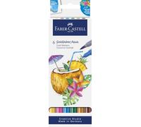 FABER-CASTELL - Marqueurs Goldfaber Aqua Dual Coconut Cocktail, 6 couleurs | Marqueurs doubles lavables à l'eau avec pointe pinceau et feutre fin pour l'aquarelle et le lettrage