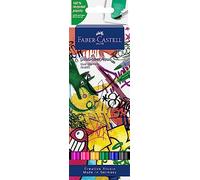 Faber-Castell - Marqueurs Goldfaber Aqua Dual Graffiti, 6 couleurs | Marqueurs doubles diluables à l'eau avec pointe pinceau et pointe fine pour l'aquarelle et le lettrage