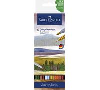 Faber-Castell - Marqueurs Goldfaber Aqua Dual Toscane, 6 couleurs | Marqueurs doubles diluables à l'eau avec pointe pinceau et pointe fine pour l'aquarelle et le lettrage