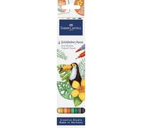 FABER-CASTELL - Marqueurs Goldfaber Aqua Dual Tropical Toucan, 4 couleurs | Marqueurs doubles lavables à l'eau avec pointe pinceau et feutre fin pour l'aquarelle et le lettrage