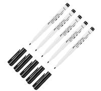 Faber-Castell - Marqueurs textiles noirs, 5 pièces | Marqueurs pour textiles, lavables jusqu’à 95 °C et visibles de manière permanente