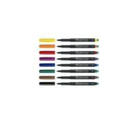 Faber-Castell MULTIMARK - Marqueur - permanent - bleu - 0.6 mm - fin - avec gomme