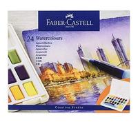 FABER-CASTELL Peinture aquarelle en godets, étui de 24