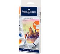 Faber-Castell Couleurs aquarelle Creative Studio 169612 – 12 tubes de 9 ml, palette incluse