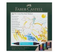 Faber-Castell Pitt Artist Pen Boîte de 30 marqueurs double pointe à l'encre de Chine