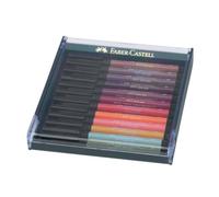 Faber-Castell 267422 - Feutres Pitt Artist Pen, paquet de 12, couleurs terre