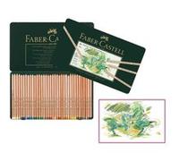 FABER-CASTELL - 36 crayons Pitt Pastel en étui métallique | 36 crayons de couleur d'artiste aux teintes pastel estompables, dans un étui métallique haut de gamme
