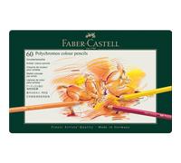 Faber-Castell crayon de couleur Polychromos étui métallique de 60 pièces