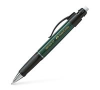 FABER-CASTELL - Porte-mine GRIP PLUS 0,7 mm vert métallisé | Zone de préhension triangulaire ergonomique, gomme et mine résistante à la rupture pour un grand confort d'écriture
