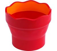 FABER-CASTELL - Pot à pinceaux pliable CLIC & GO rouge