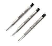 Faber-Castell Recharge à bille moyenne Noir x 3