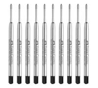 FABER-CASTELL - Recharges pour stylo à bille XB noir, 10 pièces | Recharges grand format indélébiles pour une écriture douce et régulière