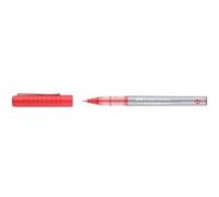 Faber-Castell Roller Free Ink Stylo à bille à encre liquide - Pointe conique 0,5 mm - Largeur de trait extra fine - Clip en métal - Couleur rouge Rouge G