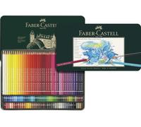 Faber-Castell Crayons aquarellables Albrecht Dürer 3,8 mm mine épaisse étui métallique 120 pièces