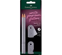 Faber-Castell - Set d'écriture Sparkle Dapple Gray, 4 pièces