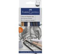 Faber-Castell Kit de fusain Sketch Goldfaber 114002 - 7 pièces