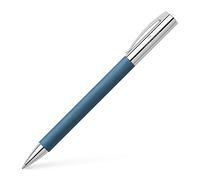 FABER-CASTELL - Stylo à bille Ambition Edelharz Bleu, recharge B | Corps en résine précieuse brossée avec une mine noire grand format indélébile