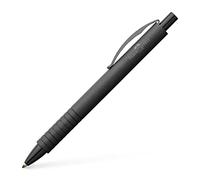 FABER-CASTELL - Stylo à bille Essentio Aluminium noir, recharge B | Corps en aluminium anodisé avec recharge haute capacité indélébile