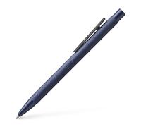 FABER-CASTELL - Stylo à bille Neo Slim en aluminium M, bleu foncé | Corps fin en aluminium avec clip à ressort et mine indélébile