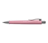 Stylo-bille rétractable Faber-Castell Poly Ball XB - Pointe large 0,6 mm - Encre bleue - Rosé