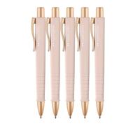 Faber-Castell - Stylo à bille Poly Ball rose pâle, 5 pièces | Recharge XB remplaçable, indélébile, forme triangulaire ergonomique pour une écriture confortable