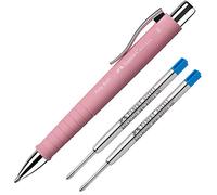 Faber-Castell Stylo à bille Poly Ball XB rose + 2 recharges XB assorties