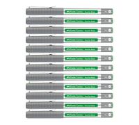 Faber-Castell - Stylo à bille roulante Free Ink vert herbe, lot de 12 | Rollerball adapté aux documents officiels avec pointe de 0,4 mm pour une écriture et des notes précises
