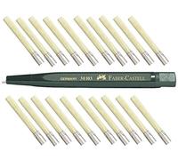Faber-Castell Stylo grattoir en fibre de verre avec kit de recharge avec 20 mines pour une utilisation longue durée