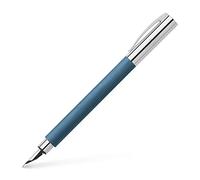 FABER-CASTELL 147140 FABER-CASTELL Ambition Edelharz Patronenfüller blau/silber M (mittel)
