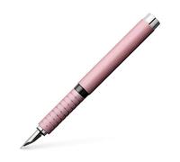 FABER-CASTELL - Stylo plume Essentio Aluminium Rosé, plume F | Stylo plume avec zone de préhension ergonomique en aluminium et plume en acier inoxydable de haute qualité