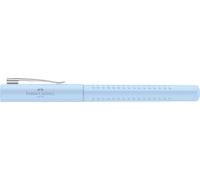 FABER-CASTELL - Stylo plume GRIP 2010, plume M, Sky Blue | Stylo plume avec zone de préhension ergonomique et plume en acier inoxydable pour une écriture particulièrement douce