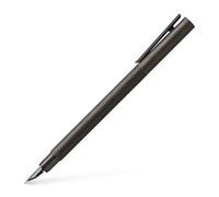 FABER-CASTELL - Stylo plume Neo Slim Aluminium, plume B, gris métallisé | Stylo plume avec plume en acier inoxydable et système de conversion pour cartouches