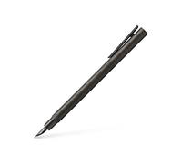 FABER-CASTELL - Stylo plume Neo Slim Aluminium, plume F, gris métallisé | Stylo plume avec plume en acier inoxydable et système de conversion pour cartouches