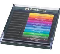 Faber-Castell Feutres pinceaux PITT Artist Pen – Set de 12 pièces, nuances basics