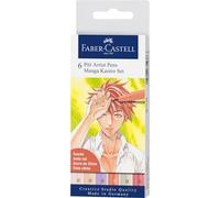 Faber-Castell Feutres PITT Artist Pen Manga Kaoiro – Étui de 6