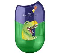 FABER-CASTELL Taille-crayon 2 trous 'Dino', vert/bleu