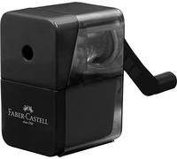 FABER-CASTELL - Taille-crayon à manivelle, noir | Taille-crayons manuel pour crayons à mine et crayons de couleur jusqu’à 8,4 mm, dimensions: 5,5 x 6,5 x 9 cm