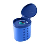 FABER-CASTELL - Taille-crayon Grippy avec protection anti-coupure, bleu | Taille-crayon avec réservoir, pour crayons de couleur extra-épais d'un diamètre de 17,8 mm