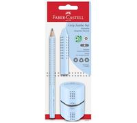 Faber-Castell - Set d'écriture Jumbo GRIP - Bleu ciel - 3 pièces