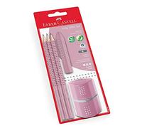 Faber-Castell Kit crayons graphite GRIP 2001 – Rose Shadows – 5 pièces