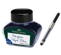 Faber-Castell Verre à encre pour instruments d'écriture avec convertisseur (bleu roi + convertisseur encreur 62,5 ml)